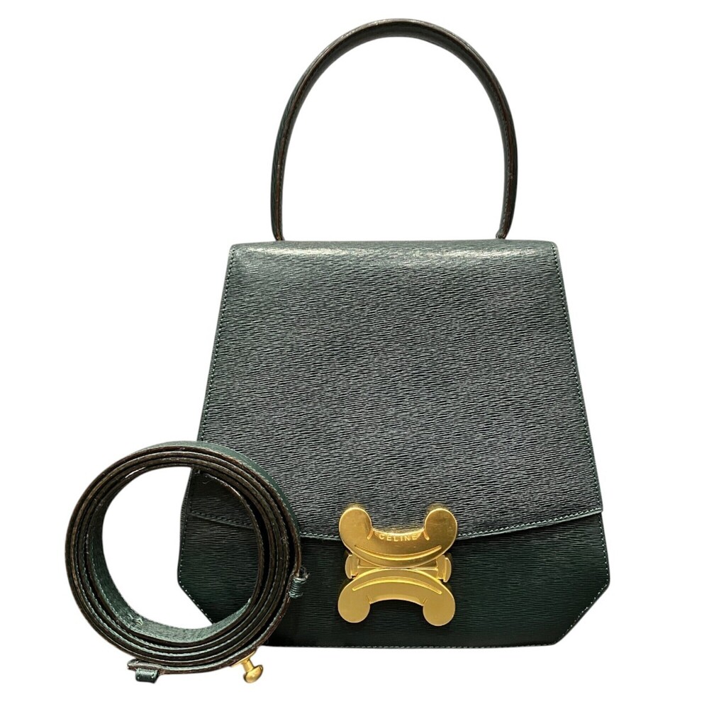 Celine CELINE 2-way bag, handbag, Triomphe leather